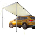 Black glue camping tent with aluminium alloy poles set up outdoors showing two-bedroom layout