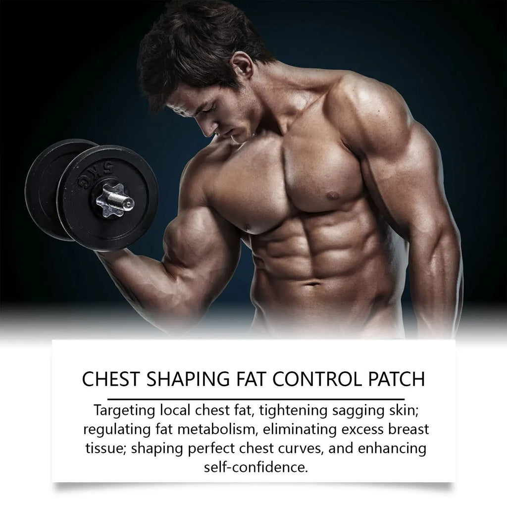 Pack of 4 men's thin figure control chest patches with natural ingredients