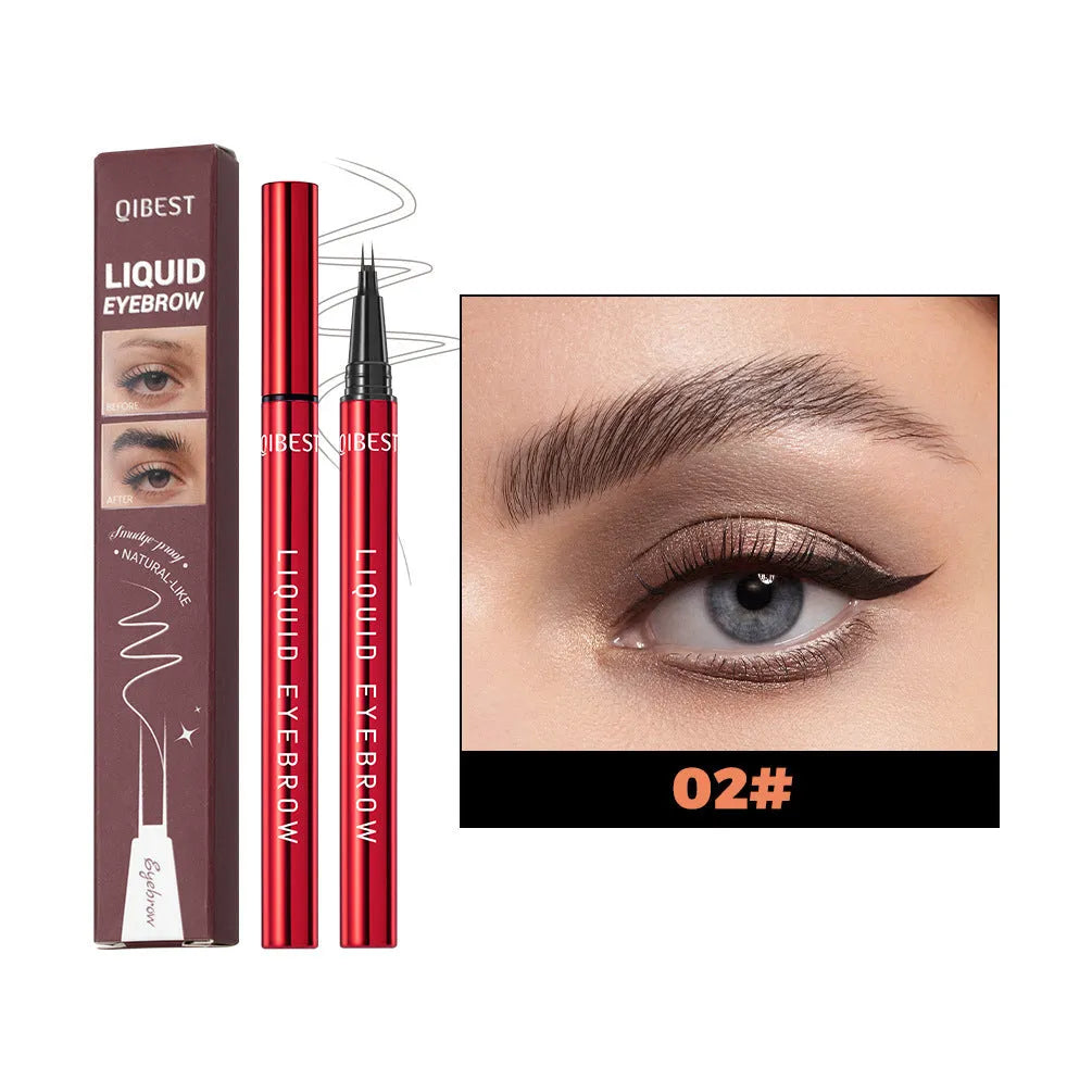 Waterproof oil resistant brown eyebrow pencil with standard spec, smudge-proof formula for universal skin types