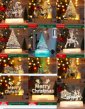 Acrylic 3D LED Christmas night light decoration with festive designs