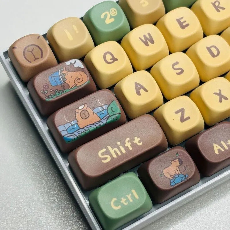 Capabala colourful 130-key MOA height ABS keycap set for mechanical keyboards.