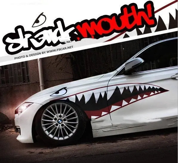 Shark series PVC car body sticker for vehicle decoration in two size options