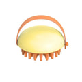 Silicone pet bathing brush with flexible bristles and comfortable handle in assorted colours