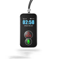 Black 4G GPS child positioning device with PC+ABS casing and display showing map interface