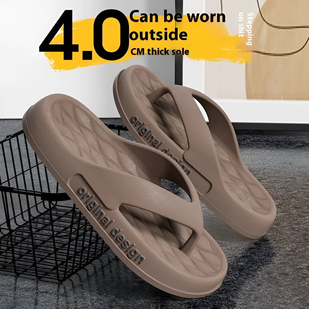 Men's EVA flip flops in multiple colours showing injection moulded sole and open toe design