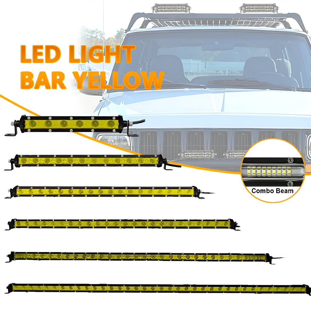 25 inch single row LED car light bar with aluminium housing and mounting brackets