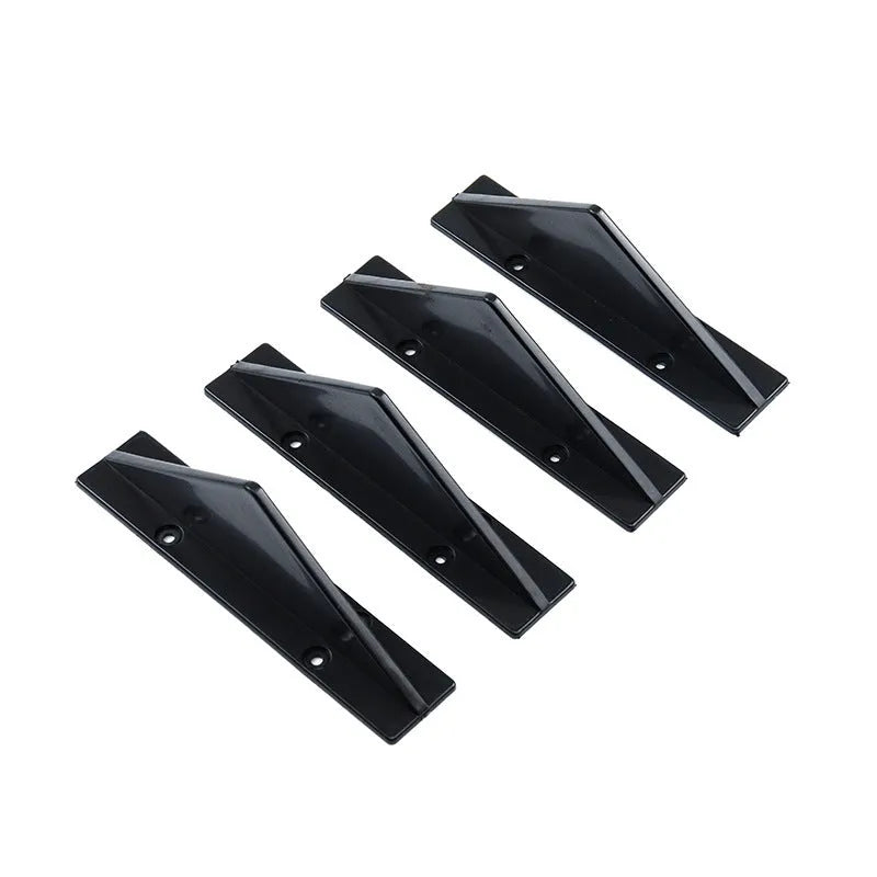 Black triangular automotive rear spoiler with carbon fibre pattern, 15cm length for general motors vehicles