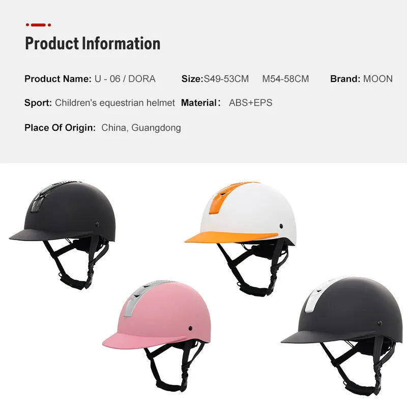 Lightweight black and silver equestrian riding helmet on a white background.