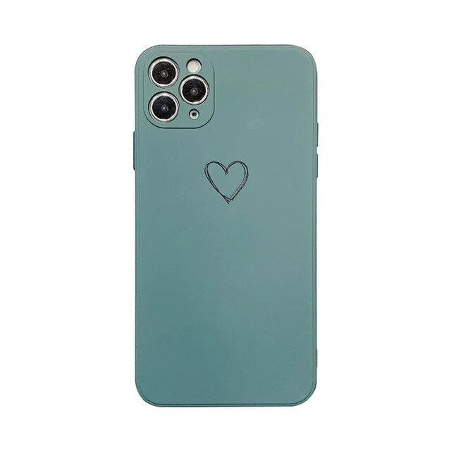 Silicone TPU back cover phone case for Apple iPhone in black, green, grey, light green, pink, purple, red, and white colour options.