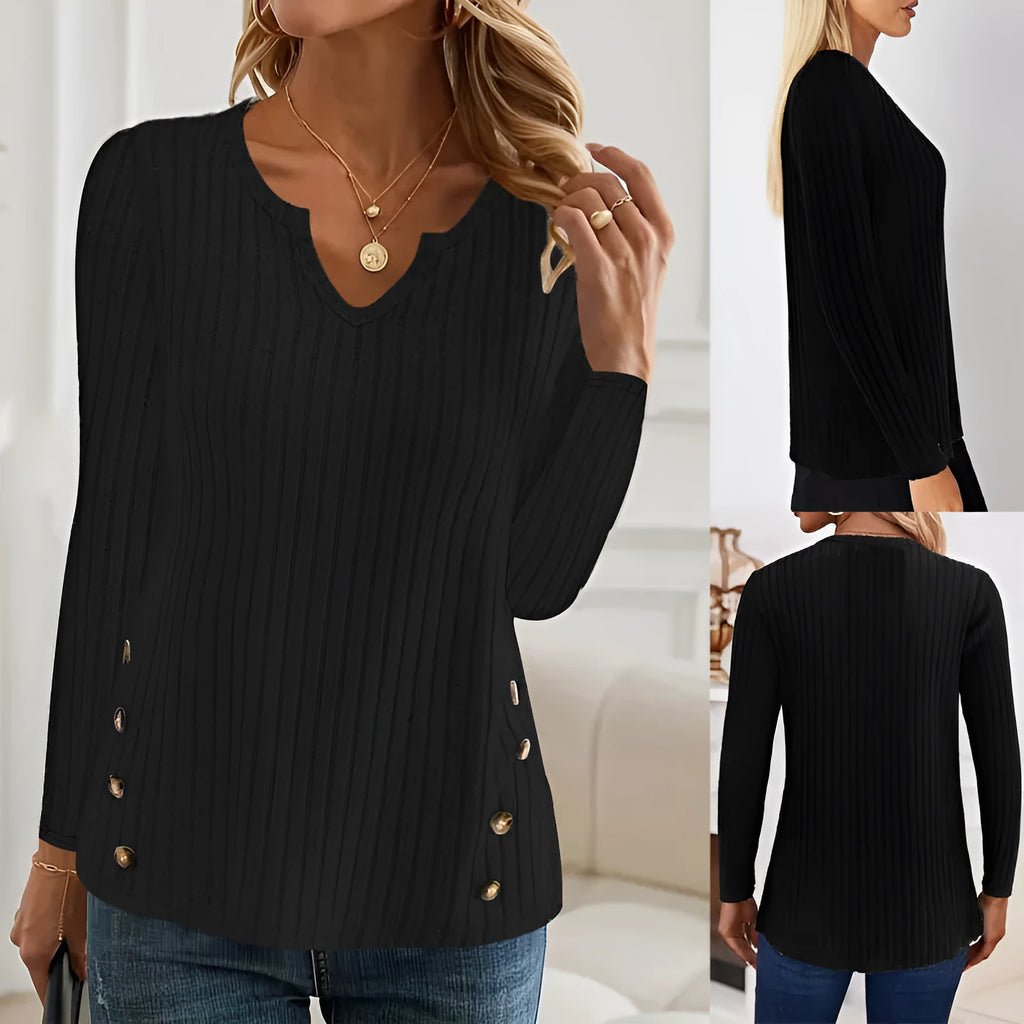 Men's simple solid colour knitted button sweater in black or grey green casual pullover style