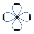 Blue TPR eight-character shoulder puller with cross tension device for female fitness training