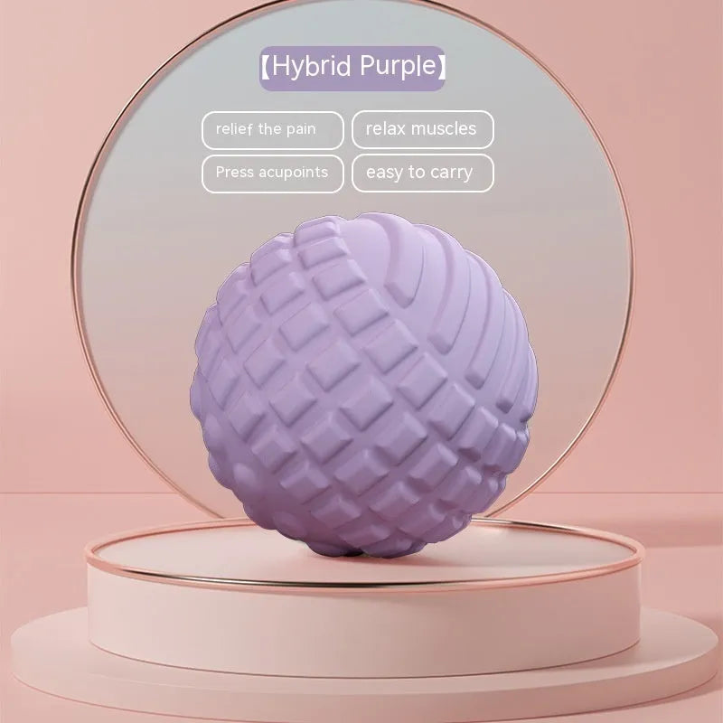 6cm TPR foot massage ball in pink, blue, green, or purple for fitness and health massage