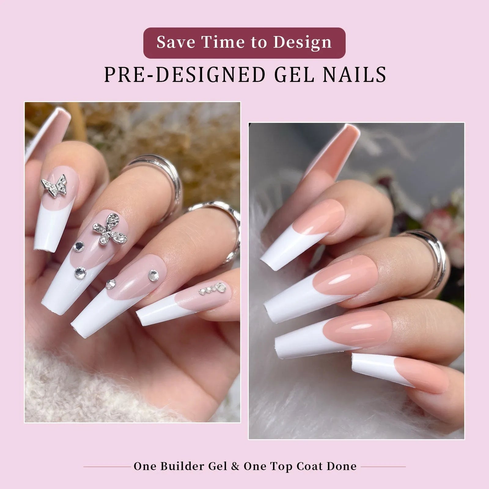 Box of 288 removable French wear armour nail stickers with seamless, ultra-thin design.