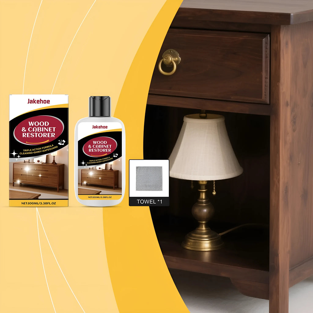Wooden furniture scratch care solution kit with 100ml bottle and 20x20cm cleaning towel