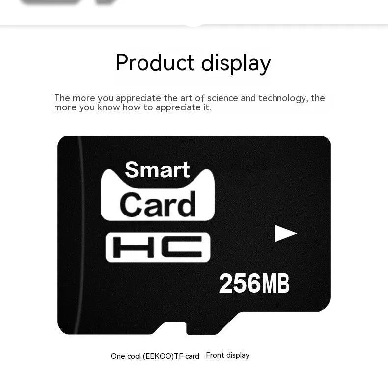 A single 256MB TF series memory card on a white background, showing its compact size.