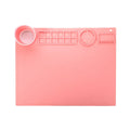 Silicone painting mat with optional mixing bowls for oil and watercolour artwork