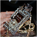 Perfume bottle bow design iPhone case with metal chain in black, gold, pink, or transparent colour