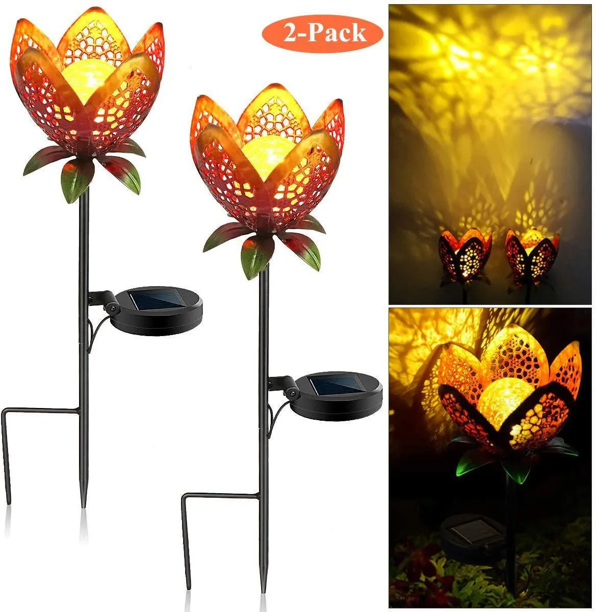Solar lawn light 450mm warm light IP44 for garden lawn decoration