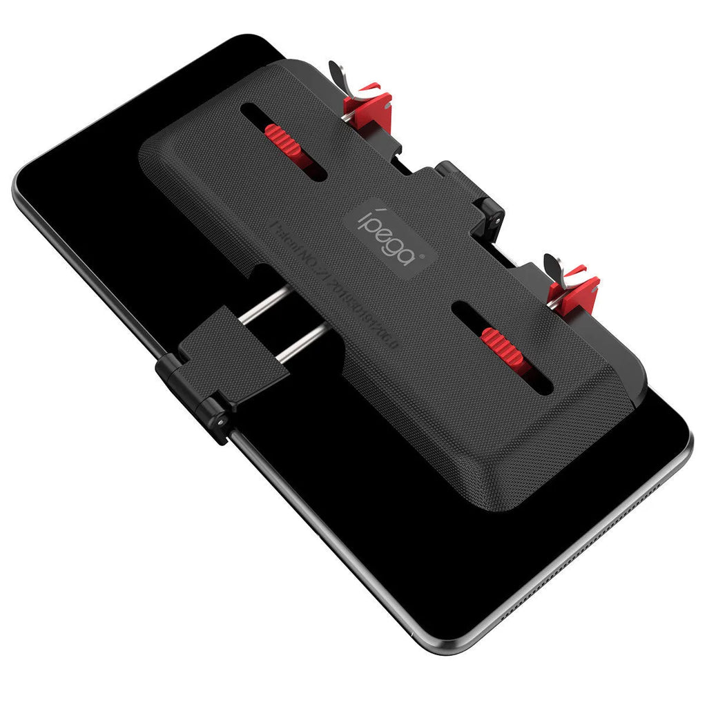 PG-9137 black mobile phone gaming trigger bracket with adjustable metal trigger and telescopic phone clip