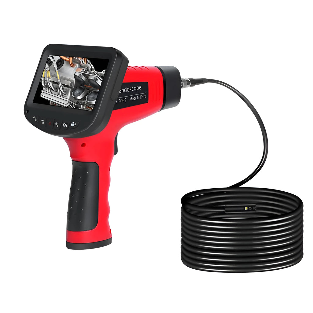8.5mm diameter dual-lens endoscope inspection camera with cable and memory card
