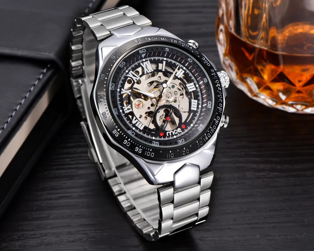 MCE explosion proof mechanical watch with automatic movement and stainless steel case