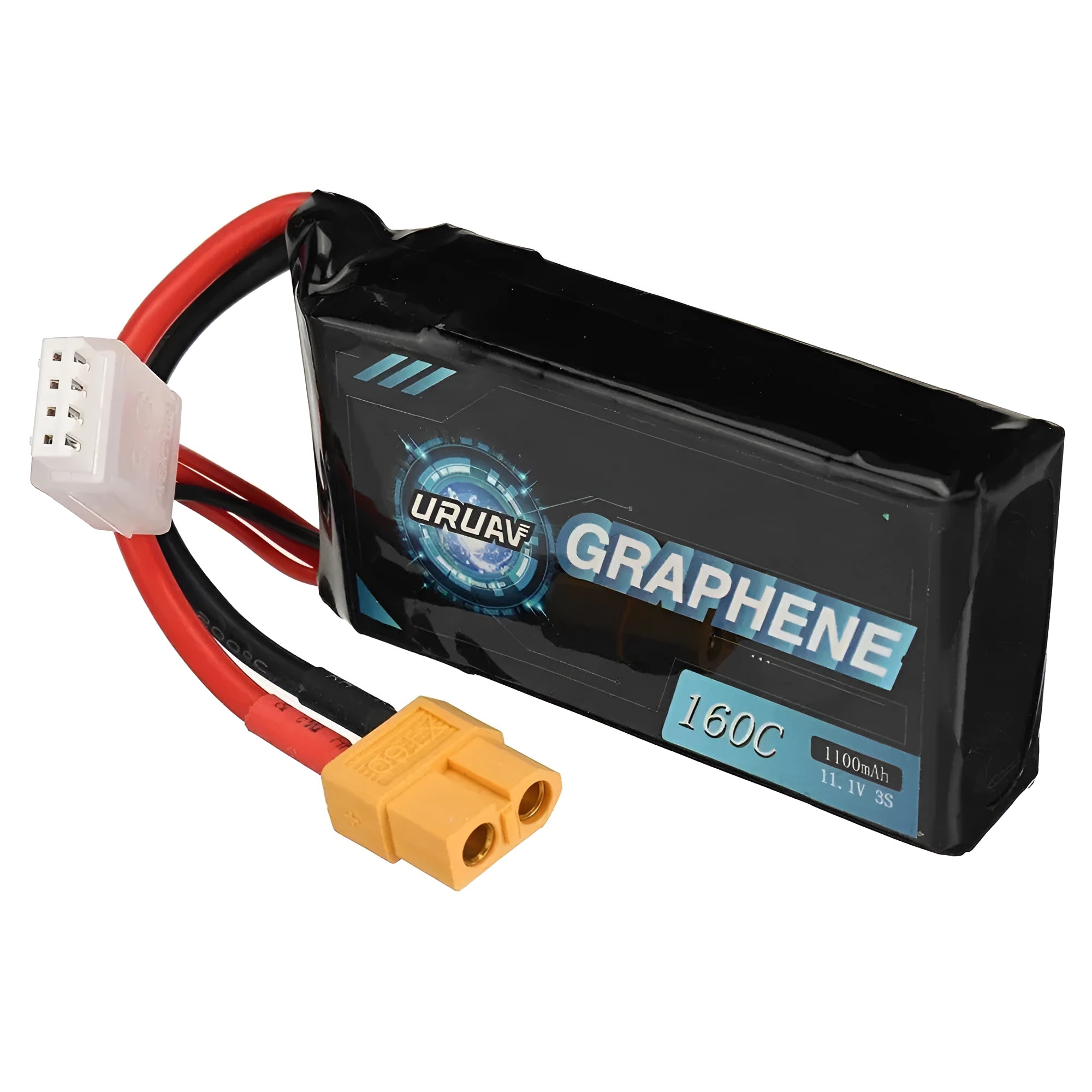 A single 7.4V 1200mAh lithium polymer battery for remote control model cars and ships