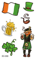Temporary Irish clover tattoo sticker for children on paper backing, size 120mm by 75mm.