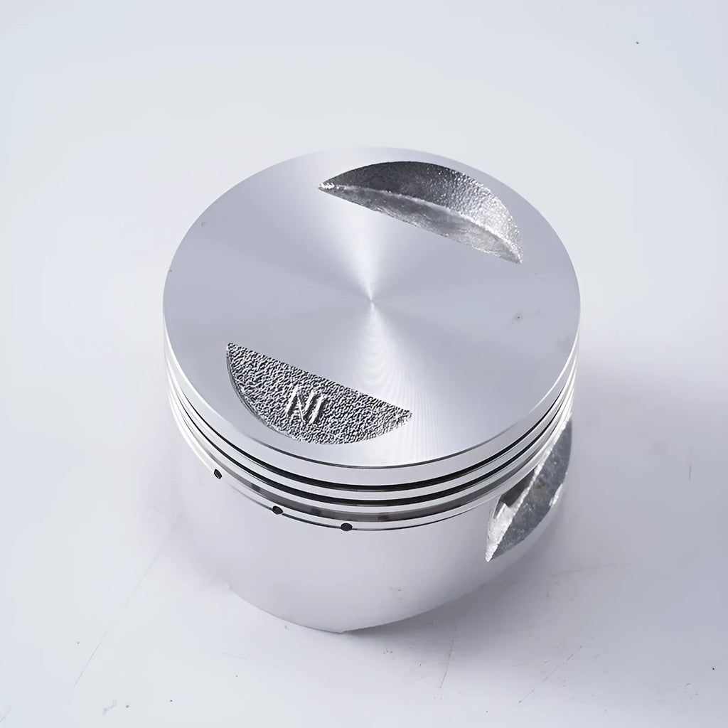 Honda 125cc motorcycle engine piston kit showing aluminium piston, ring and pin