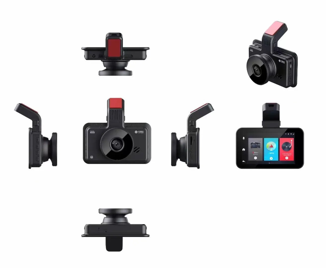 3-inch HD car DVR dashboard camera with dual lens recording capability