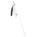 Telescopic cat fishing rod toy extended to 80cm with goose feather attachments and removable bell