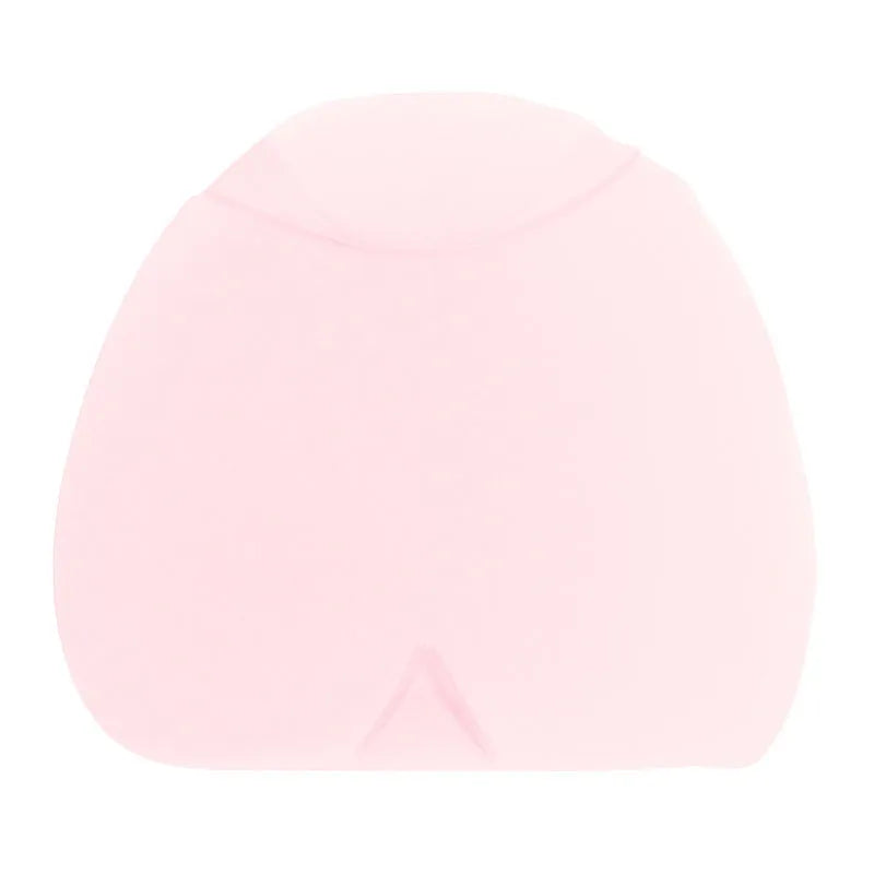Simple solid colour cold compress cap in black, pink, or dark blue with enclosed design.
