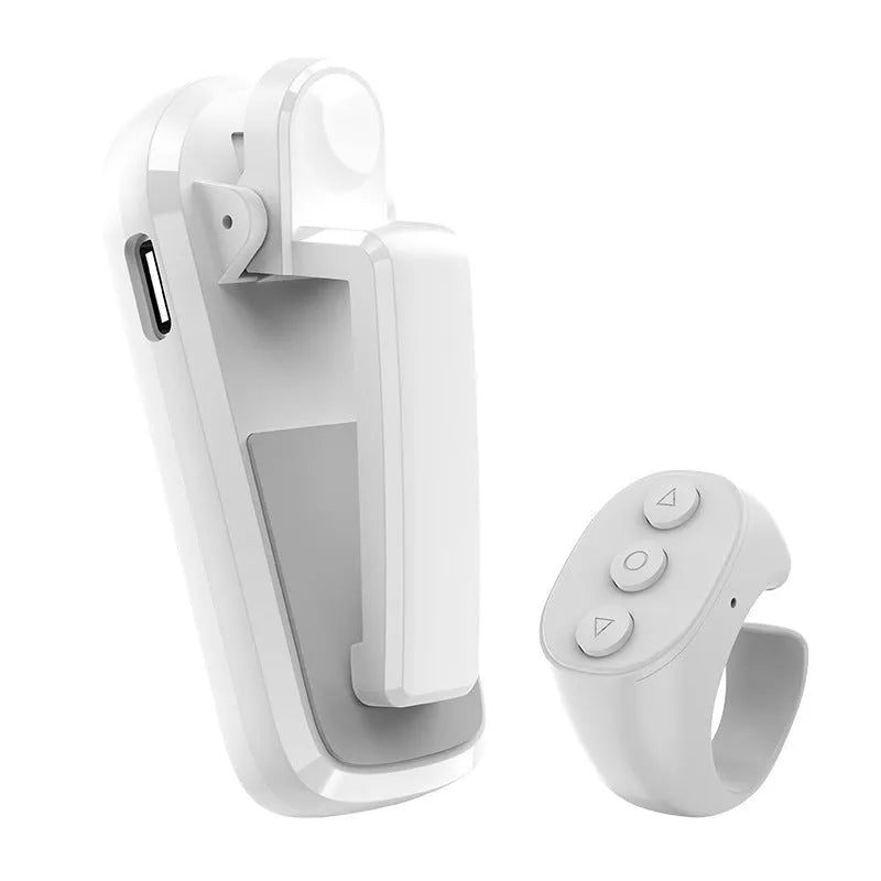 Smart wireless page turner remote control with clicker options in black, pink and white colours