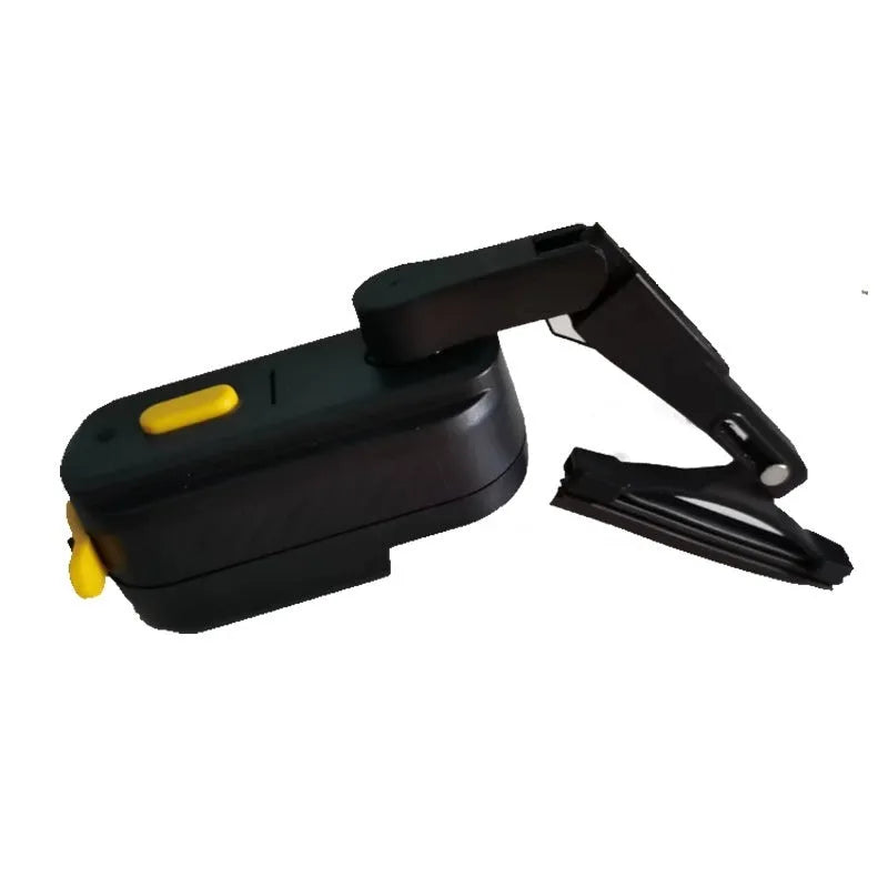 Black plastic 800mA motorcycle helmet wiper with a 65mm blade.