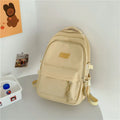 Korean-style lightweight waterproof nylon backpack for primary school students in macaron colour with curved shoulder strap, 20-35L capacity