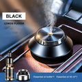 Black butterfly-shaped car air purifier and perfume diffuser with USB cable and essential oil bottle