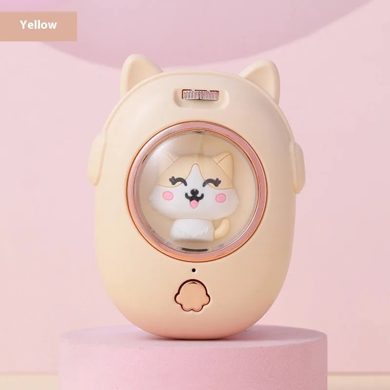 Pink and yellow pet grooming comb with integrated laser toy for cats and dogs