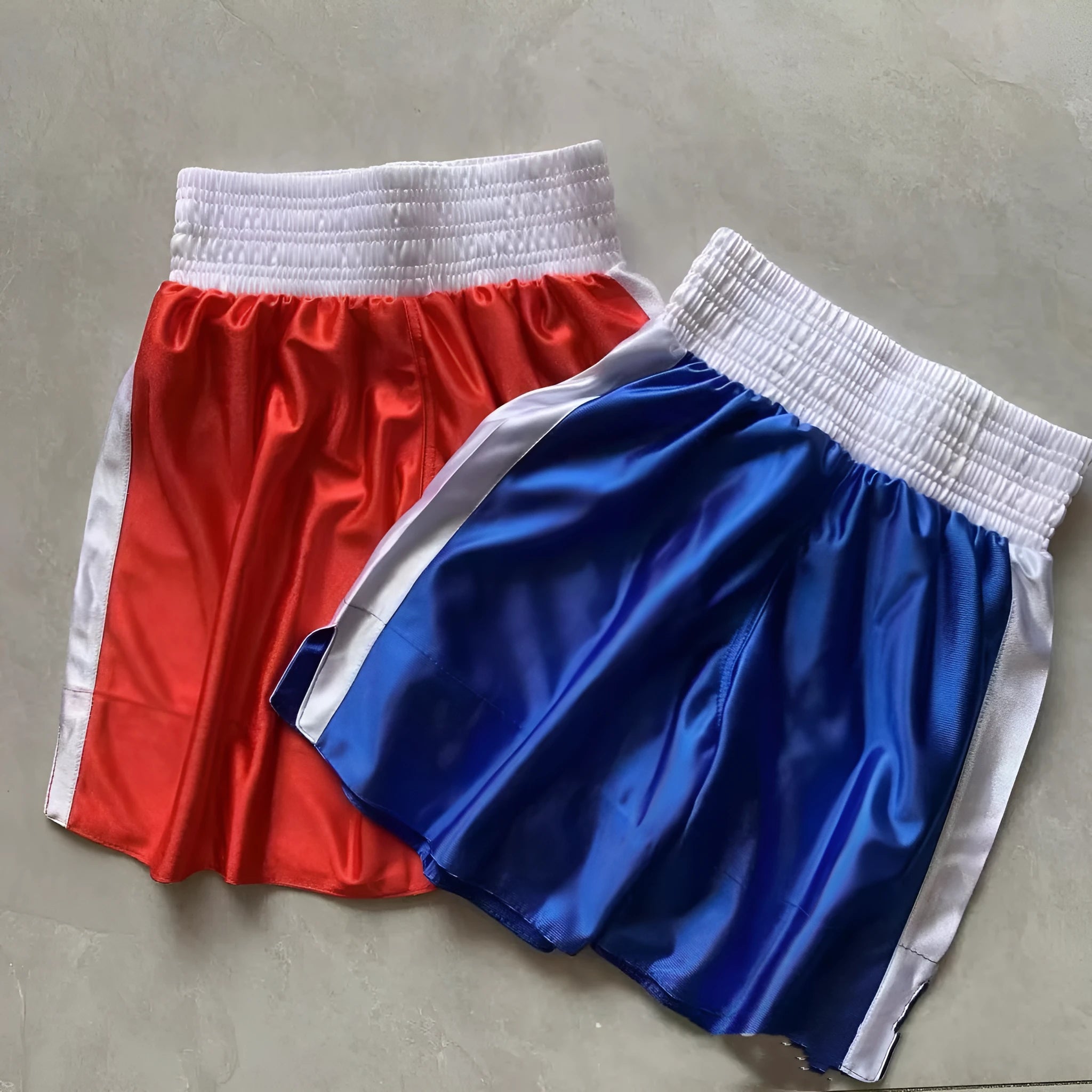 Judo sportswear set in solid colour red with breathable jacquard fabric top and shorts
