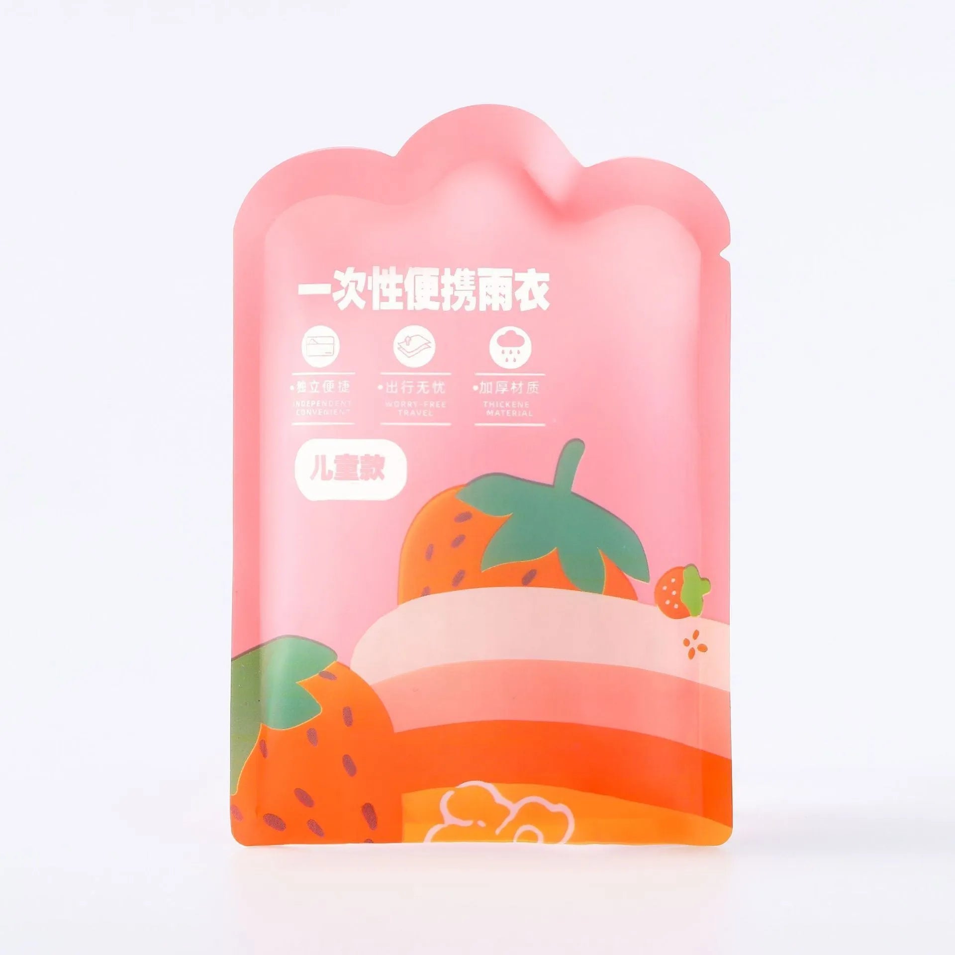 Disposable children's card raincoat in assorted colours including blue, yellow, orange, pink, green and white