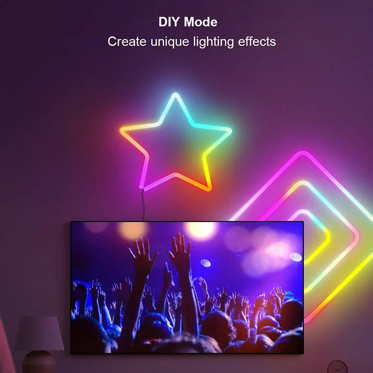 3 metre USB RGB LED neon light strip with remote control for interior lighting