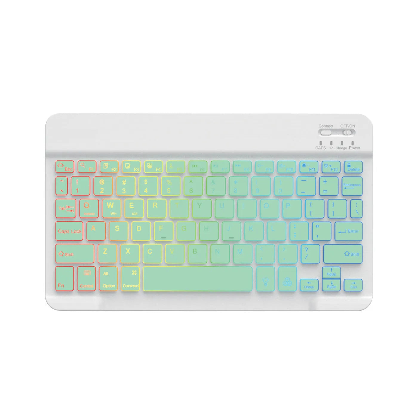 10-inch Bluetooth keyboard tablet with colourful backlighting for mobile phones and tablets