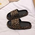 Women's leopard print EVA slippers with thick sole in multiple colour options