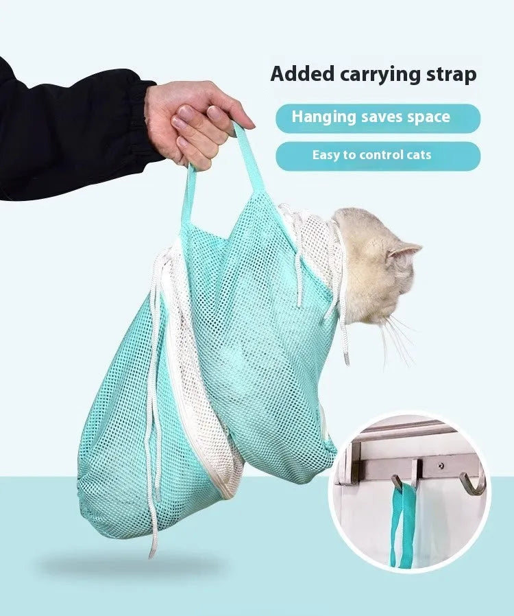 Upgraded 5th generation cat grooming bag with detachable lifting design in scratch-resistant material