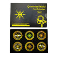 Anti-electromagnetic wave stickers for mobile phones in gold and silver colours
