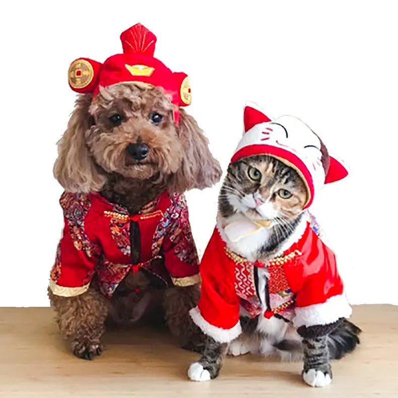 Cloth cat headdress with embroidered sunflower design for pet dress-up occasions