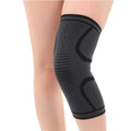 Double corrugated non-slip stretch sports knee pads in various colours on a grey background