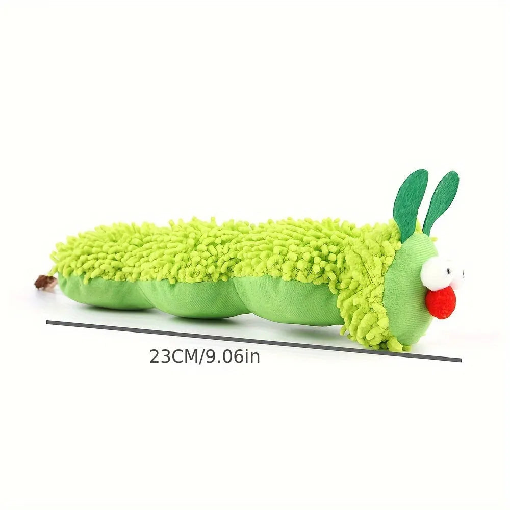 Green interactive cat toy set with plush pillow and electronic sports toys