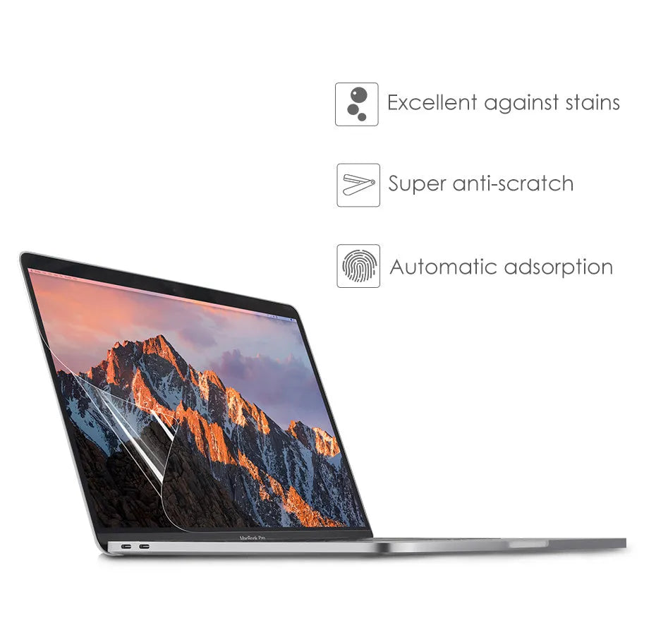 Matte screen protector film for 13-inch MacBook Pro with anti-glare and anti-scratch features.