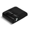 Compact black and beige ABS plastic car decorative projection radium lamp with battery compartment.