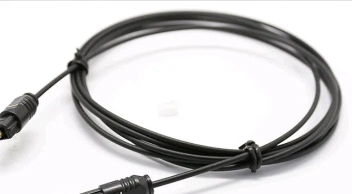 OD2.2 PVC jacketed fibre optic digital audio cable on a white background.
