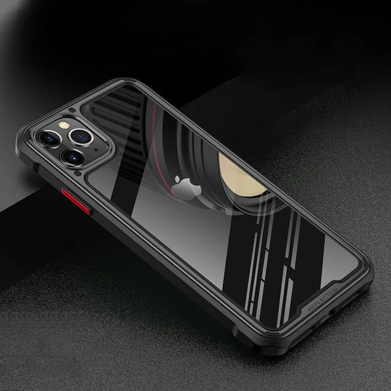 Transparent silicone iPhone 11 case showing phone's original colour through clear back